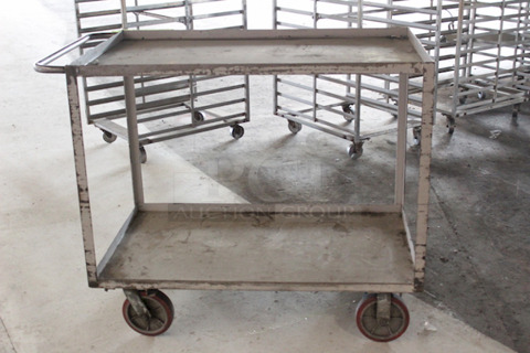 ULTRA HEAVY DUTY! Steel Cart With Undershelf, 30x48x43