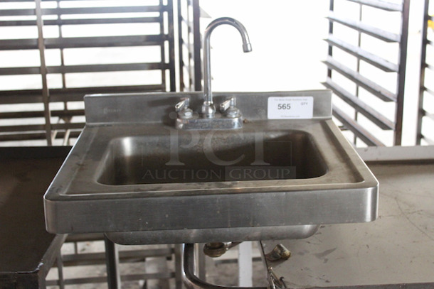 NICE! Stainless Steel Hand Sink With Faucet.  22x19