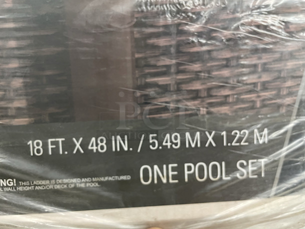 DOUBLE DOWN!! [2] Coleman Power Steel 18ft x 48in Round Above Ground Pool Sets. Each Kit Contains: 1 pool, 1 filter pump (compatible with Type III cartridge), 1 ladder, 1 pool cover. 2x Your Bid - Image 3 of 3