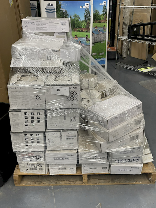 HUGE LOT! Ceramic & Glass Floor Tile – 3 Styles (see photos) - Image 1 of 9