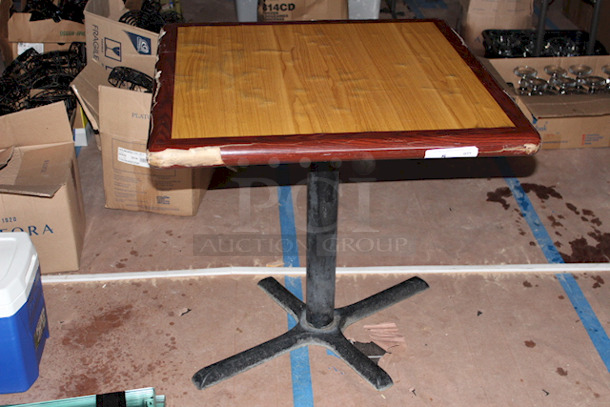 30"x30" Wood Laminated Table Top With Base. 30"x30"x29" - Image 2 of 4