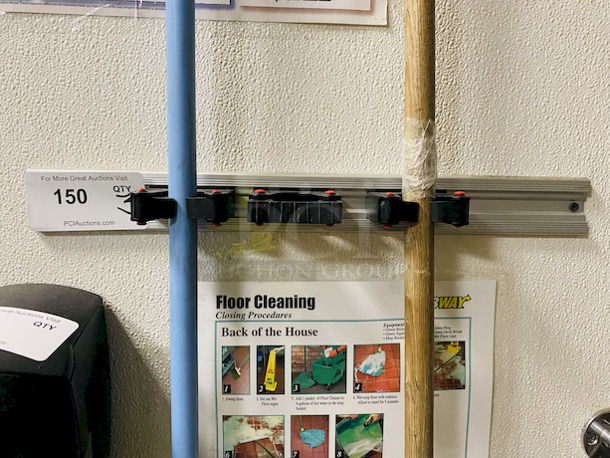 Wall Mounted Broom/Mop Holder 

Includes: Wall Mounted Holder, Broom and Mop - Image 2 of 2