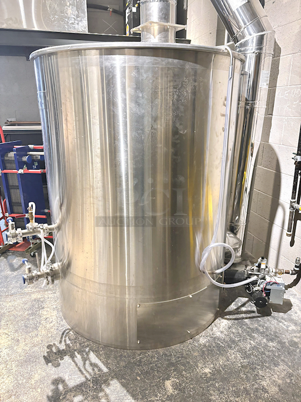 BRAND NEW/NEVER FIRED Forgeworks Stainless Steel 7 Barrel (320 Gallon) Franken Kettle-Whirlpool Combo Model 7KU With Midco Economite Burner (Natural & Propane Compatible) And Keyway. Uninsulated, Single Wall, Gas Fired. Certified Never Used. 48x71 - Image 8 of 11