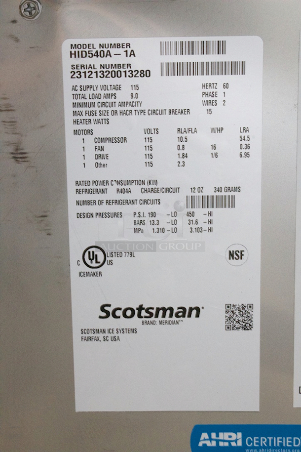 BRAND NEW SCRATCH AND DENT! Scotsman HID540A-1 Meridian Countertop Air Cooled Ice Machine and Water Dispenser - 40 lb. Bin Storage 
SN:23121320013280 - Image 7 of 7