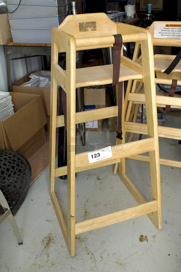 BEAUTIFUL! (3) Wooden Highchairs and (1) Wooden Booster Seat. 4x Your Bid - Image 2 of 11