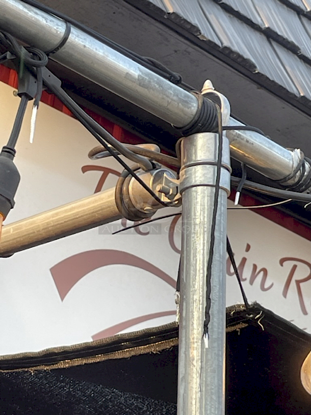 MASSIVE!! 5 Section Outdoor Patio Shade With Lighting.  - Image 11 of 12