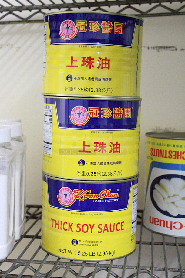 Koon Chun Sauce Factory Thick Soy Sauce, No Color or Preservatives Added, 5.25Lb. 3 Containers. 3x Your Bid.  - Image 1 of 1