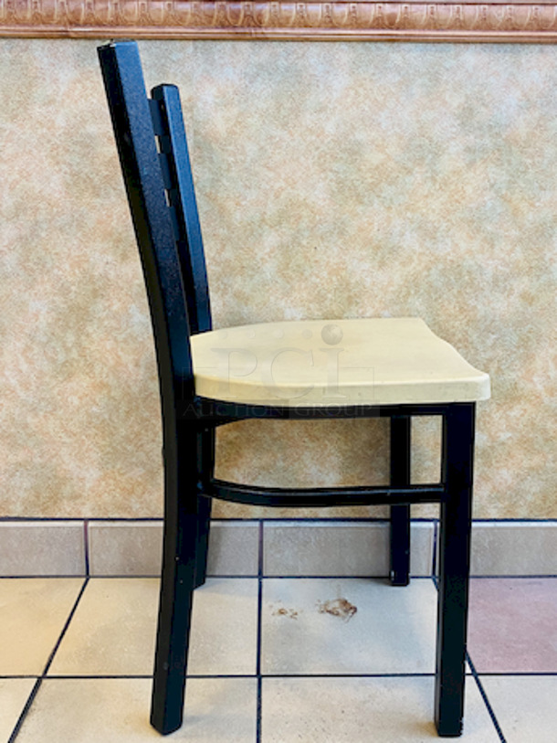 AMAZING! Group of 3 Plymold Quest Ladderback Steel Chairs.
18x18x31-1/2.

3x Your Bid. - Image 3 of 5