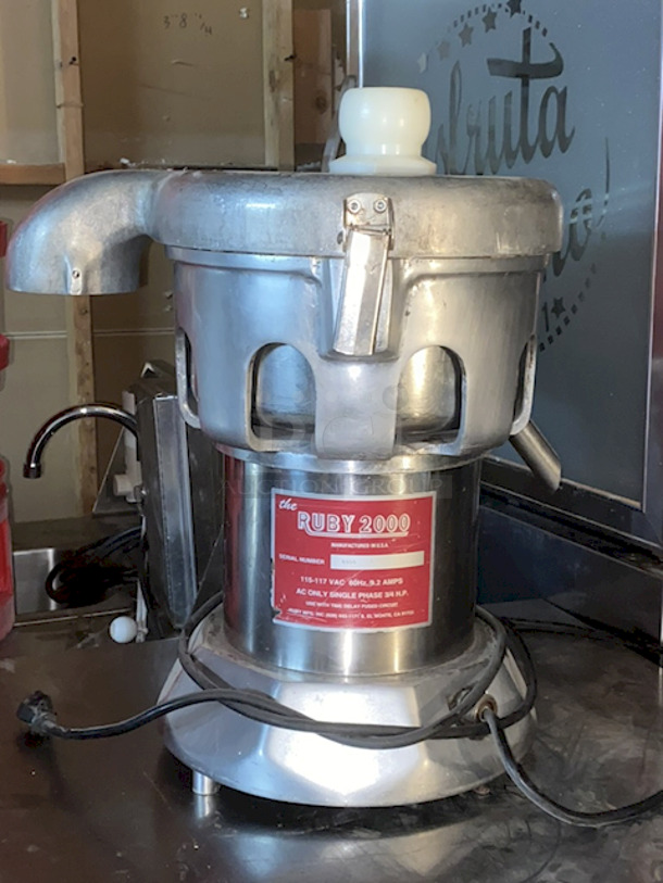 SWEET! RUBY MFG 2000 JUICE EXTRACTOR, 18”W x 13”D x 20"H, 110 Voltage. Working Perfect When Used Last. - Image 1 of 5