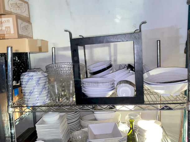 DO NOT THIS UP!! CATERERS DREAM! Rack Full of High Quality China Plates/Dinnerware. Rack Not Included.  - Image 4 of 5