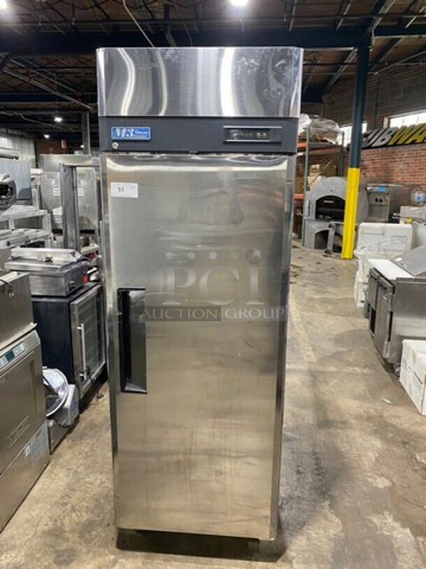Turbo Air Commercial Single Door Reach In Freezer! All Stainless Steel! On Casters! Model: M3F241 115V 60HZ 1 Phase