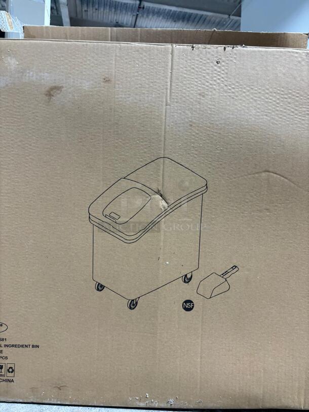 Brand New Prepline 27 gal Mobile Ingredient Storage Bin - 681 Cup Capacity with Sliding Lid
 - Image 6 of 7