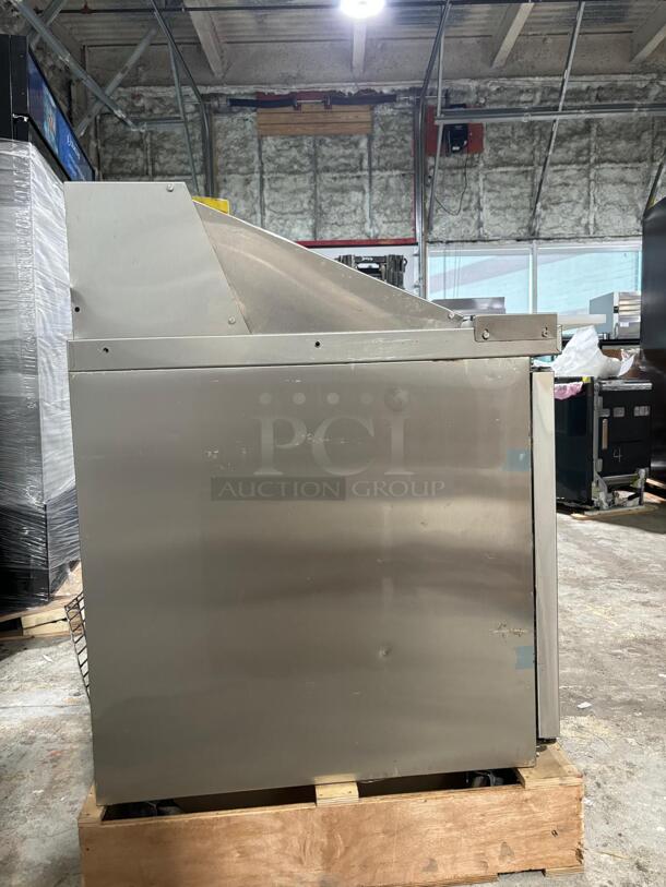 Brand New Scratch & Dent DSP60 2-Door Commercial Food Prep Table Refrigerator in Stainless Steel - Image 4 of 5