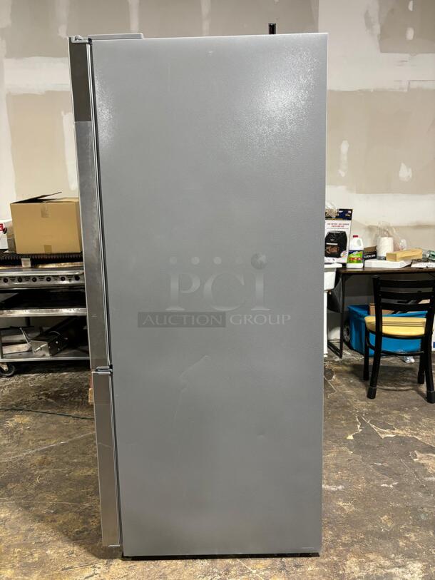 Insignia™ - 18.6 Cu. Ft. Bottom Freezer Refrigerator with ENERGY STAR Certification - Stainless Steel - Image 2 of 7