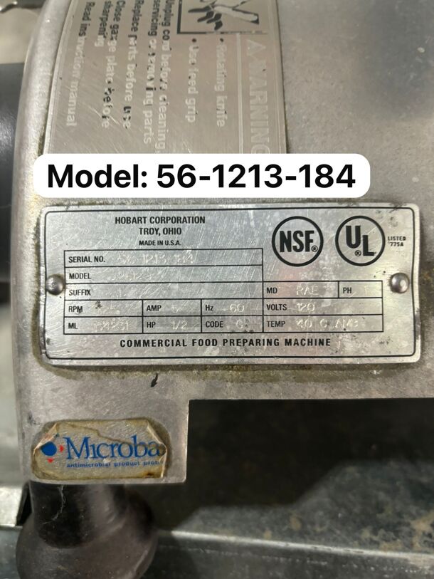 Hobart Meat Grinder 56-1213-184 - Image 3 of 3