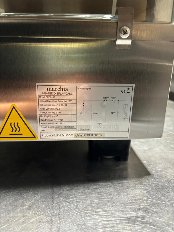Marchia SHCC186 48" Stainless Steel Heated Countertop Display, Front, Rear Doors - Image 4 of 4