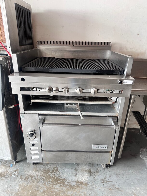 US Range 36 inch Gas Char-Broiler With Standard Oven NSF - Image 2 of 8