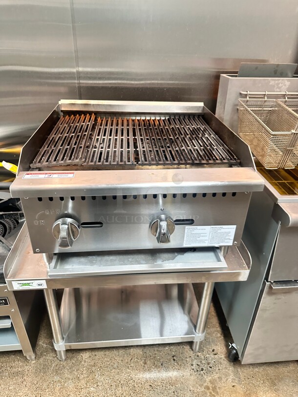 Like New Empura E-ECTC-24/NG 24 inch Countertop Radiant Heat Charbroiler with Manual Controls