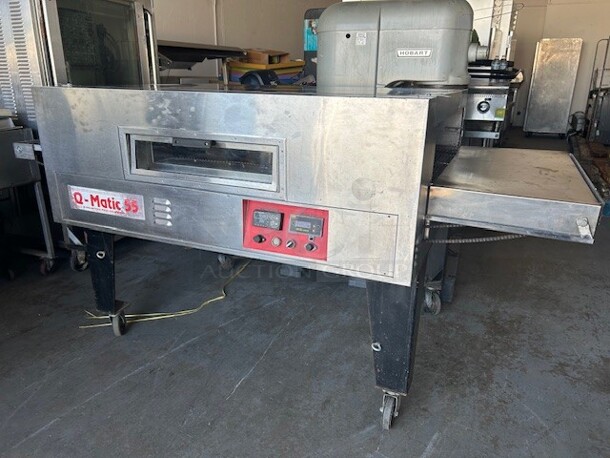 Q-MATIC Q-55 Conveyor Pizza/Pretzel Oven Neural Gas Working - Image 9 of 10