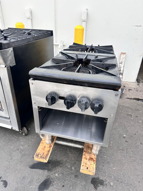 American Range  18 inch Heavy Duty 3-Ring Double Burner Stock Pot Stove Gas Working - Image 7 of 7