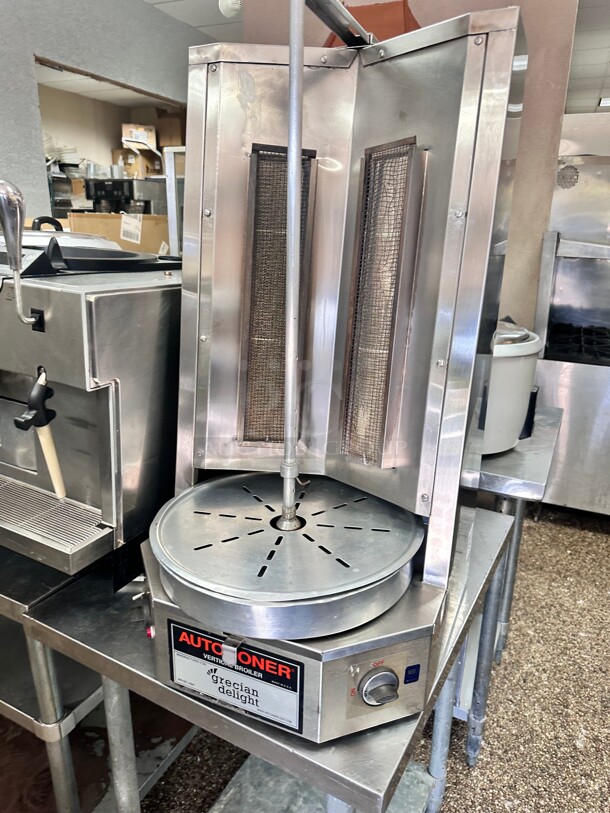 Late Model Optimal Automatics G-300 Autodoner Natural Gas 45 lb. Vertical Broiler Working  - Image 1 of 7