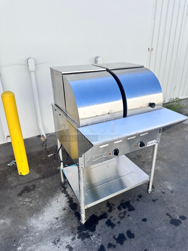 Late Model Used Avantco STE-2S Two Pan Open Well Electric Steam Table with Undershelf - 120V, 1000W Working - Image 7 of 7