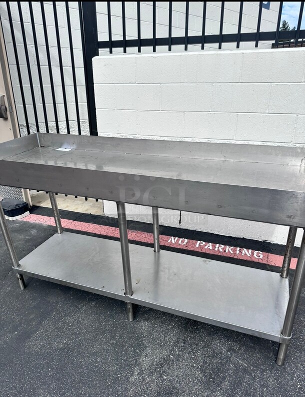 Commercial 72 Inch Stainless Steel Work Table  - Image 4 of 6