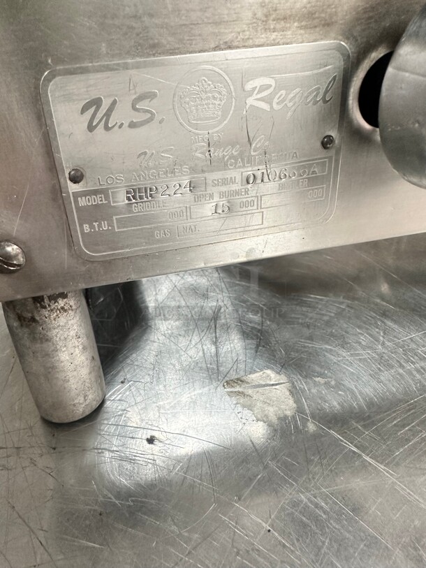 Fully Refurbished Royal Range RHP-224 - Hotplate, gas, 24", (2) burners Tested and Working! - Image 4 of 7