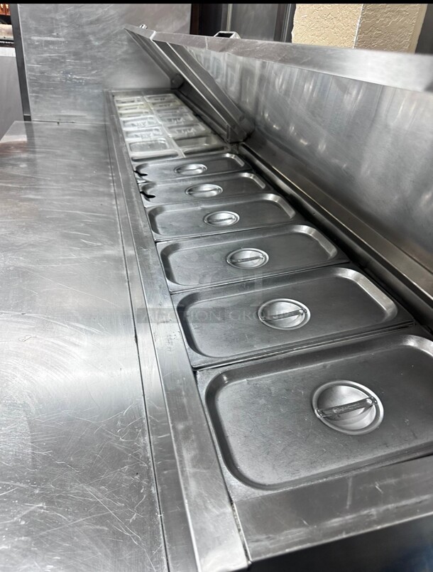 Working Continental CPT92 92 Inch Pizza Prep Table w/ Refrigerated Base, 115v  - Image 5 of 10
