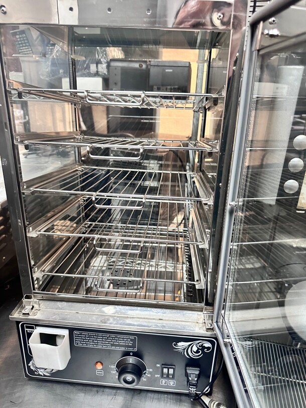 New Countertop 15 inch Food Warmer Display Case 5 Shelf Hot Warming Showcase  Commercial 115 Volt  - Image 5 of 8
