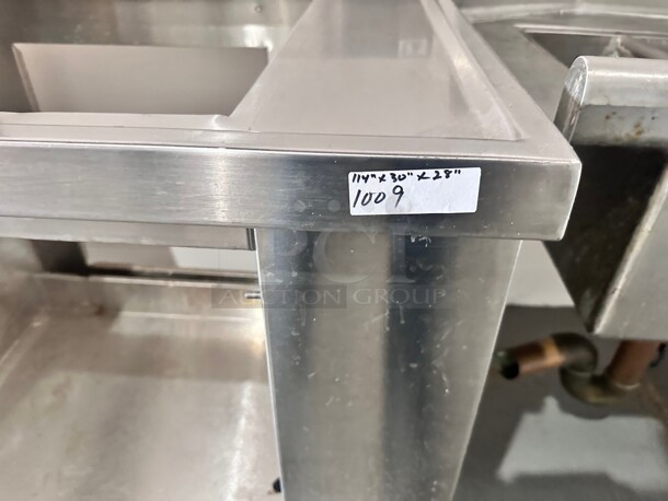 Commercial Stainless Steel Dishwasher Table with  Sink 
94x32x78 - Image 3 of 8