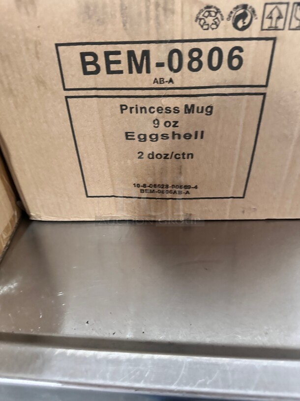 New Tuxton BEM-0806 9 oz. Eggshell Princess China Mug - 24/Case - Image 5 of 10
