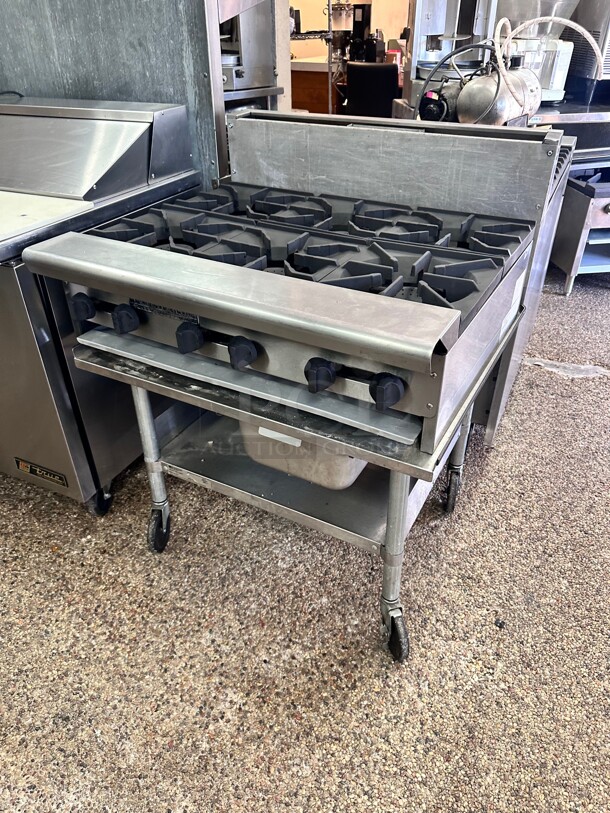 American Range 36" Counter Top Gas 6 Burner Working - Image 3 of 7