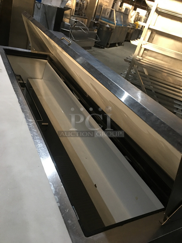 NICE! True Refrigerated Sandwich Prep Table! With Underneath Storage Space! With 2 Drawers! With Poly Coated Rack! With Commercial Cutting Board! All Stainless Steel! On Casters! Model: TSSU6016D2 SN: 8411708 115V 60HZ 1 Phase - Image 9 of 10
