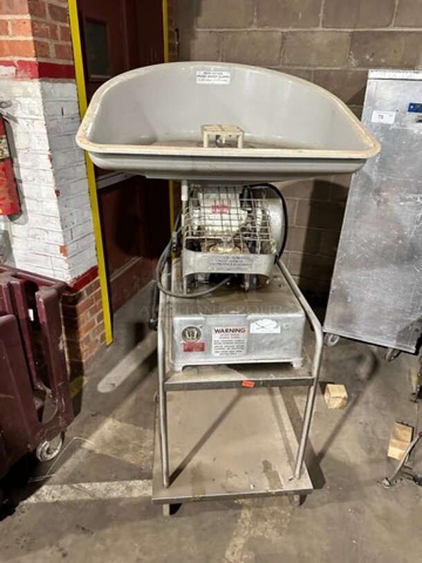 Hollymatic Commercial Food Portioning/ Patty Former Machine! On Equipment Stand! With Underneath Storage Space! All Stainless Steel! On Casters! Model: 54 SN: 58666 115V 60HZ 1 Phase - Image 1 of 8