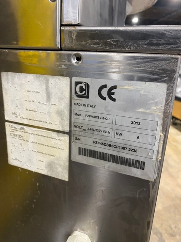 AMAZING! Cuppone Pizzaform Commercial Dough Press! All Stainless Steel! On Stand With Casters! 208/220V 3 Phase! Model: PZF/45DS-B6-CP SN: PZF45DSB6CP13072238! - Image 5 of 9