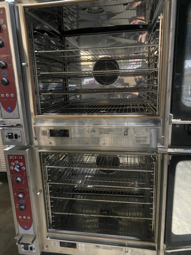 NICE! Blodgett Commercial Natural Gas Powered Double Deck Convection Oven! With View Through Doors! Metal Oven Racks! All Stainless Steel! On Casters! 2x Your Bid Makes One Unit! Model: BCX14G/AA SN: 092110JU025T - Image 5 of 12