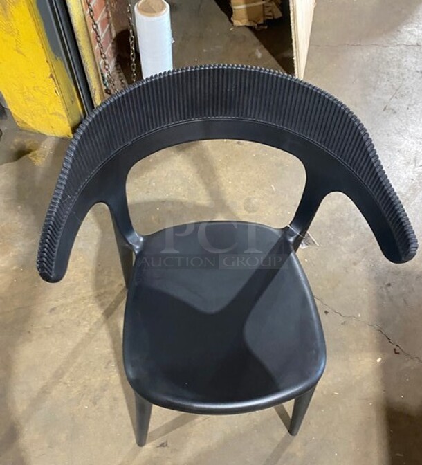NEW Indoor/Outdoor Papatya Luna Stripe Black Armchair! 4x Your Bid! - Image 6 of 6