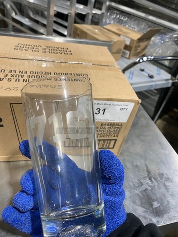 NEW! IN THE BOX! Libbey 16 OZ Baseball Mixing Glasses! - Image 7 of 8