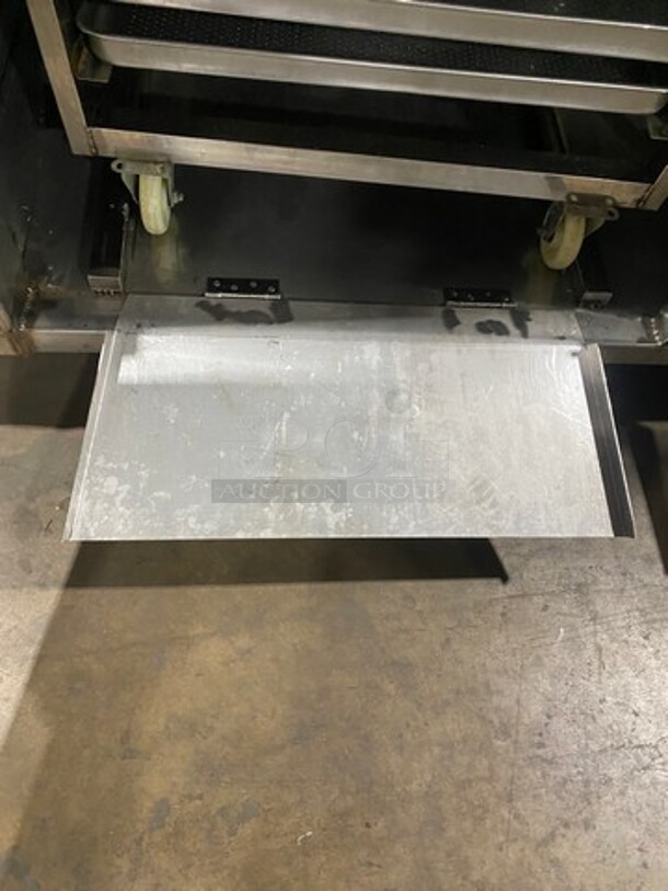 AMAZING! BRAND NEW! NEVER USED! Solid Stainless Steel Commercial 2 Door Roll In Rack Smoker Box! With Racks And Pans Included! - Image 7 of 11