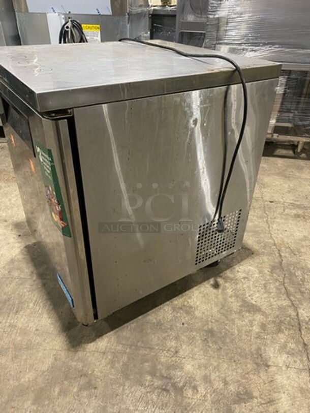 Turbo Air Commercial Single Door Lowboy/ Worktop Freezer! With Poly Coated Racks! All Stainless Steel! On Casters! Model: MUF28 115V 60HZ 1 Phase - Image 2 of 7