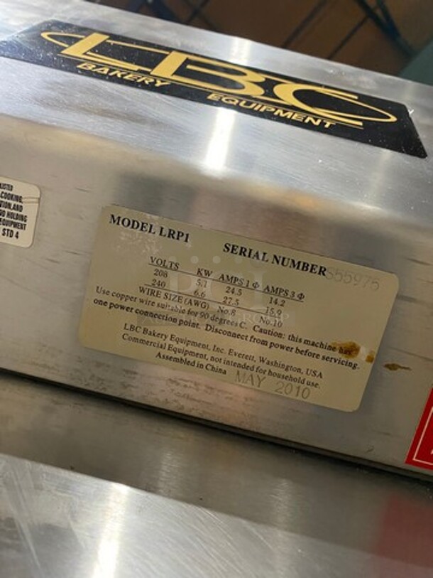 NICE! LBC Commercial Electric Powered Single Door Roll In Rack Proofer/ Warmer Holder/ Hot Food Storage! Solid Stainless Steel! Model: LRP1 SN: S55975 208/240V 60HZ 1/3 Phase - Image 8 of 9