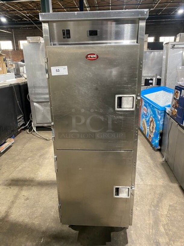 SWEET! FWE Single Door Electric Powered Food Warming Cabinet! Solid Stainless Steel! On Casters! Model: TST16CHP SN: 143977701 120V