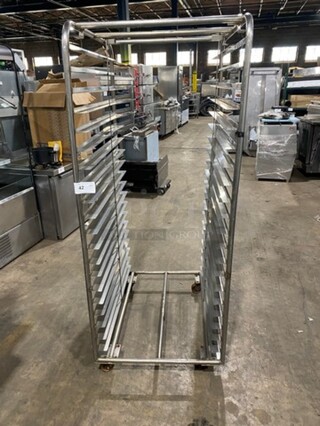 Metal Commercial Pan Transport Rack! On Casters!