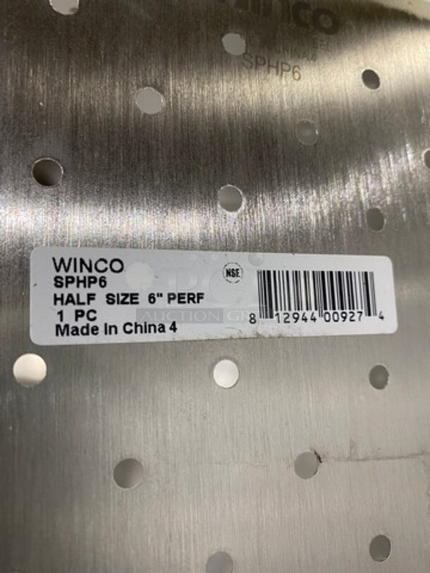 NEW! Winco Half Sized Perforated Pans! 4x Your Bid! - Image 6 of 7