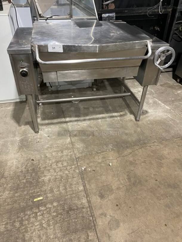 Vulcan Hart Commercial Electric Powered Tilt Skillet/Braising Pan! All Stainless Steel! On Legs! - Image 1 of 8