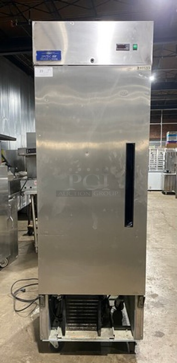 Artic Air Commercial Single Door Reach In Freezer! With Poly Coated Racks! Model AF23 Serial 444433! 115V 1Phase! On Casters! - Image 1 of 9
