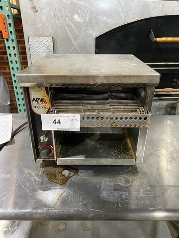 APW Wyott Commercial Countertop Conveyor Toaster! All Stainless Steel! On Legs! Model: ATEXPRESS SN: 0105D00243 120V 60HZ 1 Phase - Image 1 of 11