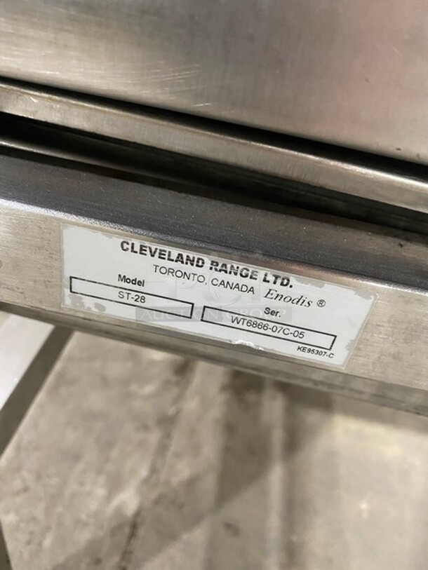 Cleveland Commercial Countertop 15 Gallon Tilting Soup Kettle/ Tilt Skillet! On Equipment Stand! With Single Drawer Storage Space! All Stainless Steel! On Legs! Model: SET15 SN: WT661107B03 208V 60HZ 3 Phase - Image 9 of 11