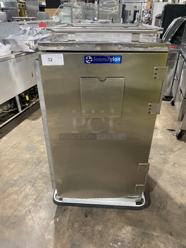 2013 Jones Zylon Commercial Single Door Dry Food Transport Cart! All Stainless Steel! On Casters! Model: ETCUA7 SN: 133831202 - Image 1 of 7